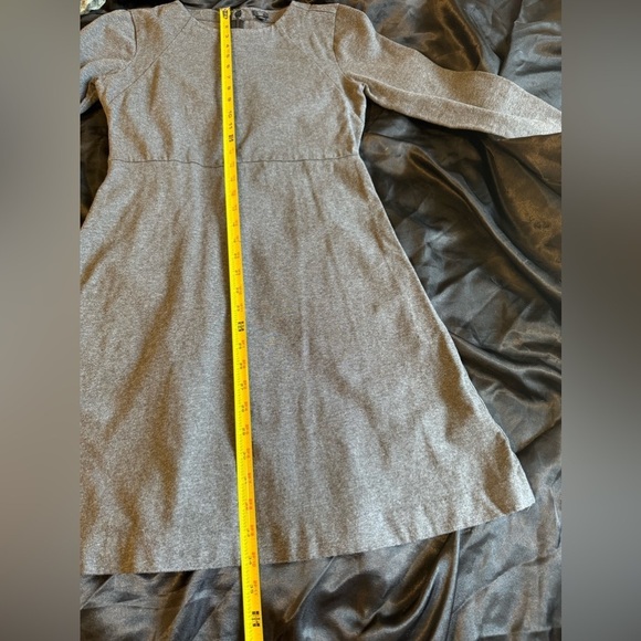 J. CREW Gray Long Sleeve Midi Dress Size medium petite minimalist closet staple - Picture 9 of 10